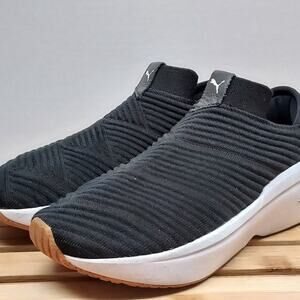 Puma Womens | Black | Enlighten Slip On Sneakers Size 9.5